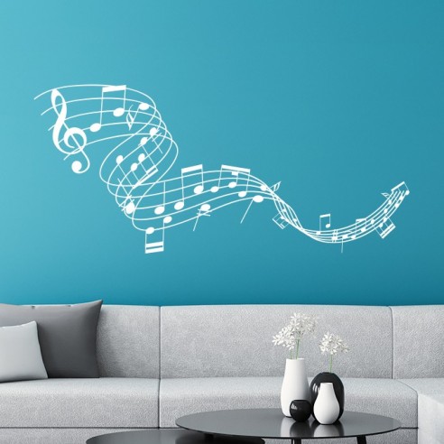 Sticker design notes de musique