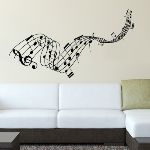 Sticker design notes de musique