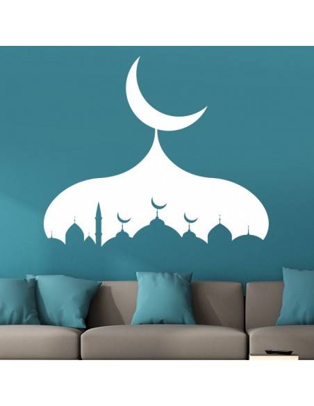 Sticker mosquée eid mubarak