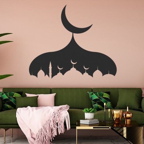 Sticker mosquée eid mubarak