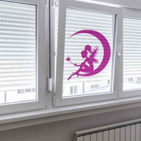 Sticker fée lune translucides