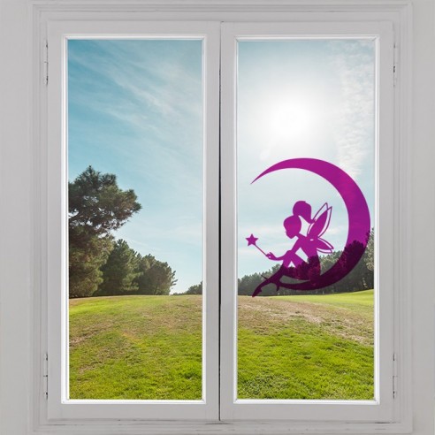 Sticker fée lune translucides