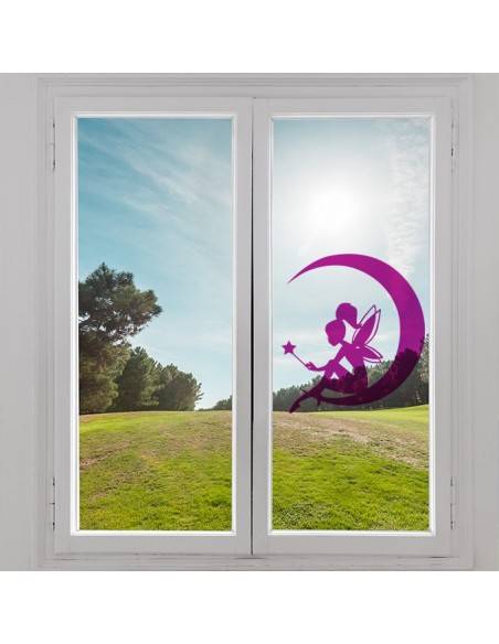 Sticker fée lune translucides