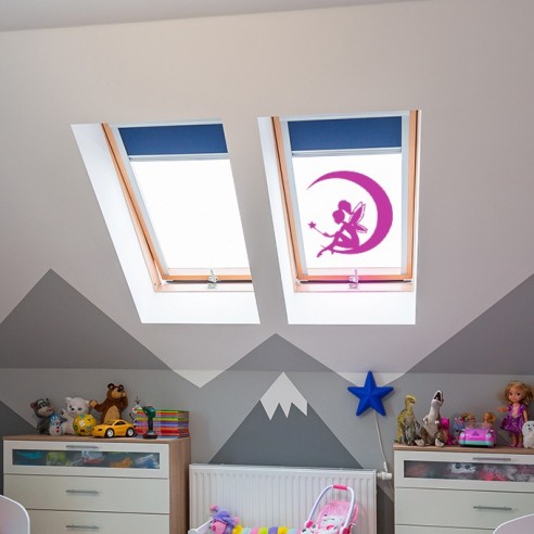 Sticker fée lune translucides