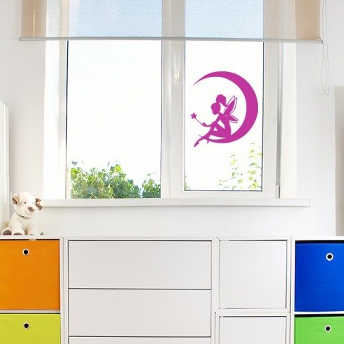 Sticker fée lune translucides