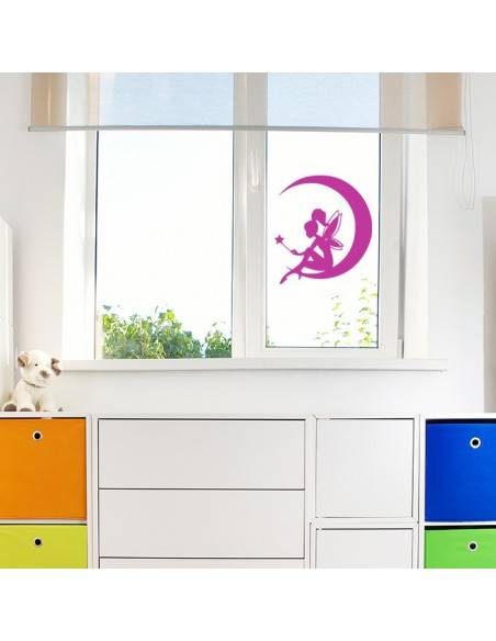 Sticker fée lune translucides