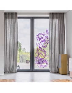 Sticker floral transparent