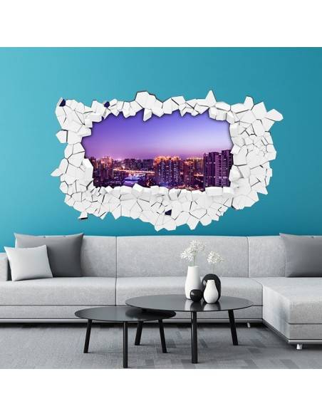 Sticker 3D ville lumière