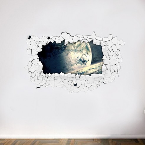 Sticker 3D planète terre