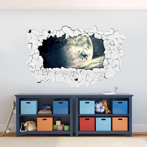 Sticker 3D planète terre