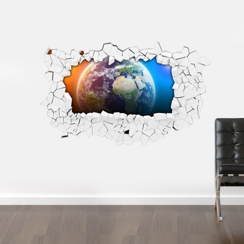 Sticker 3D planète espace