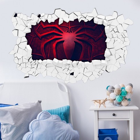 Sticker 3D logo spiderman