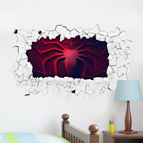 Sticker 3D logo spiderman