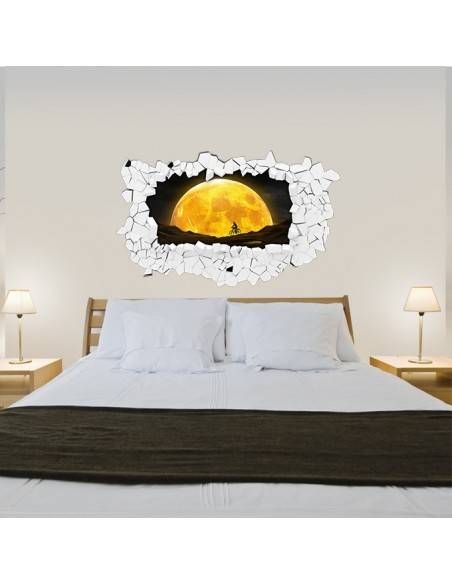 Sticker 3D couché de lune