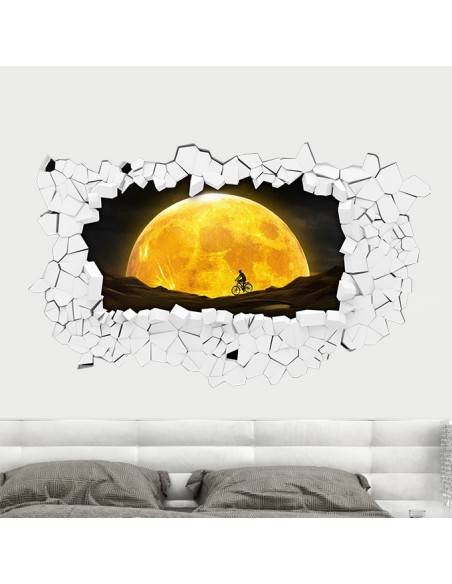 Sticker 3D couché de lune