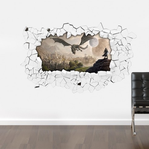 Sticker 3D trompe l'oeil