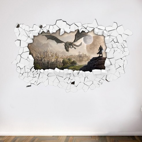 Sticker 3D trompe l'oeil