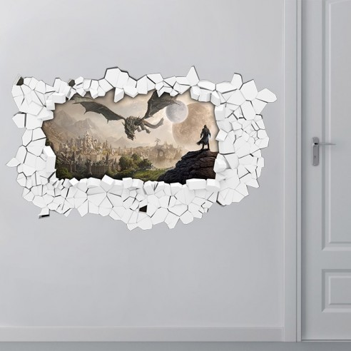 Sticker 3D trompe l'oeil