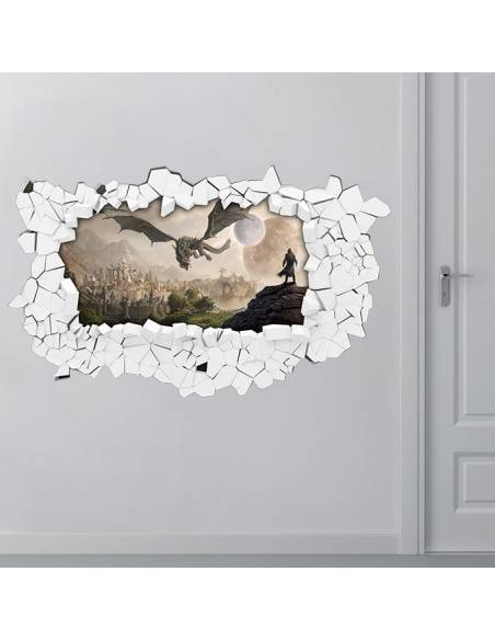 Sticker 3D trompe l'oeil