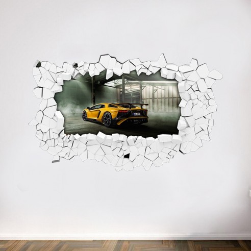 Sticker 3D voiture de sport