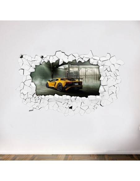 Sticker 3D voiture de sport