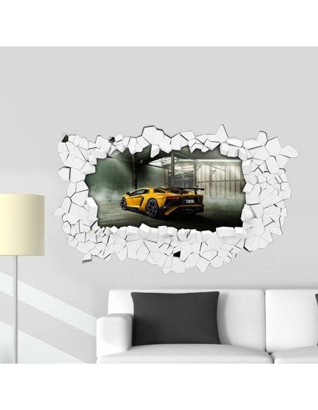 Sticker 3D voiture de sport