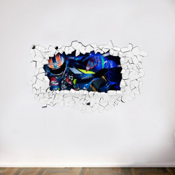 Sticker 3D moto de course