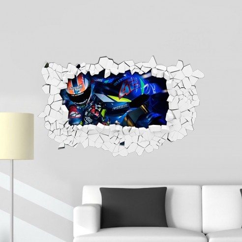 Sticker 3D moto de course