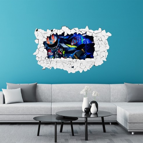 Sticker 3D moto de course