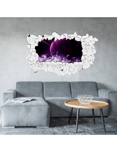 Sticker 3D planète dans l'espace