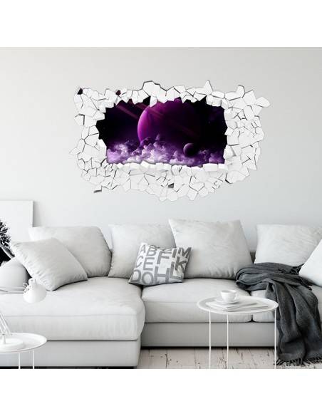 Sticker 3D planète dans l'espace