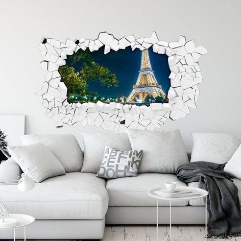 Sticker 3D Paris tour eiffel