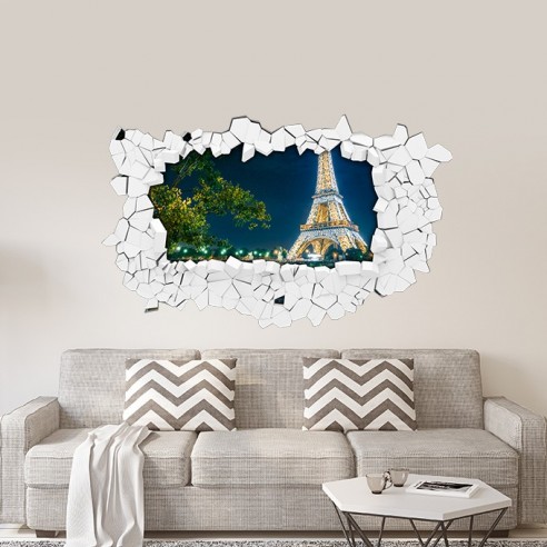 Sticker 3D Paris tour eiffel
