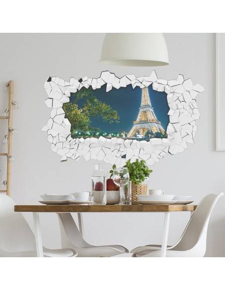 Sticker 3D Paris tour eiffel