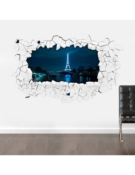 Sticker 3D tour eiffel de nuit