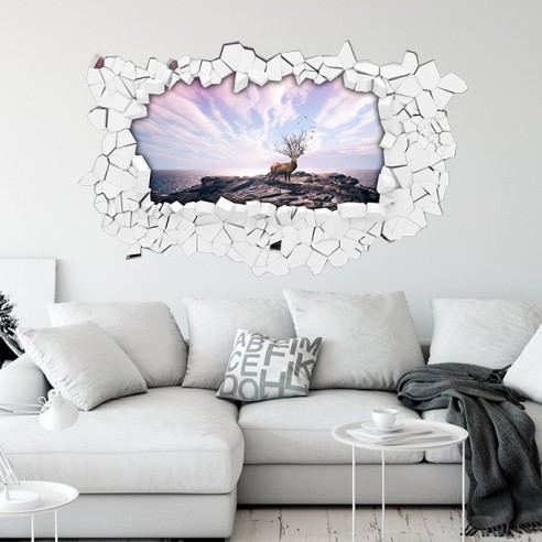 Sticker 3D design cerf