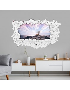 Sticker 3D design cerf 2