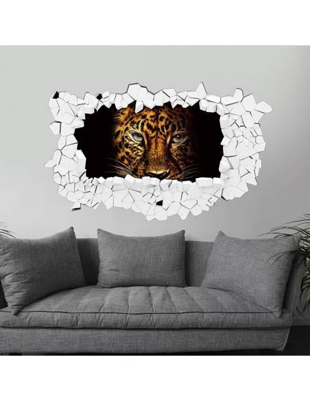 Sticker 3D tête de lion