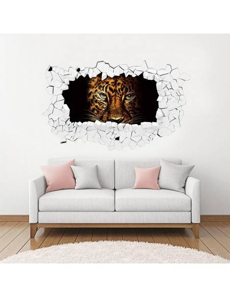 Sticker 3D tête de lion