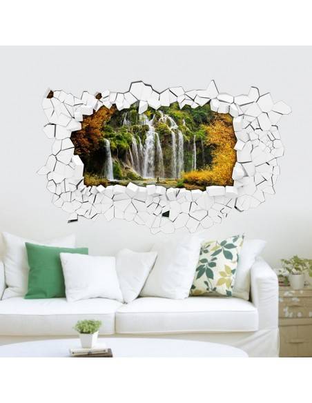 Sticker 3D cascade d'eau