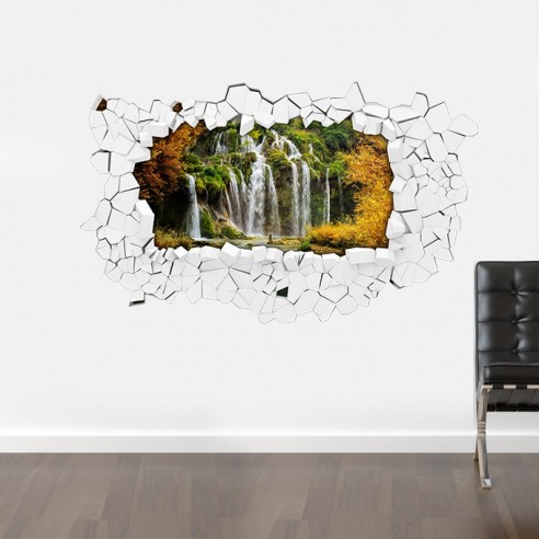 Sticker 3D cascade d'eau