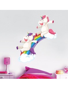 Sticker licorne arc-en-ciel 2