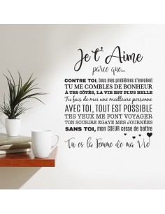 Sticker je t'aime parce que 2