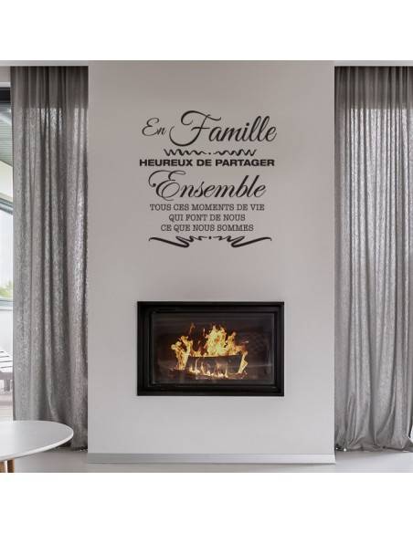 Sticker en famille heureux de partager