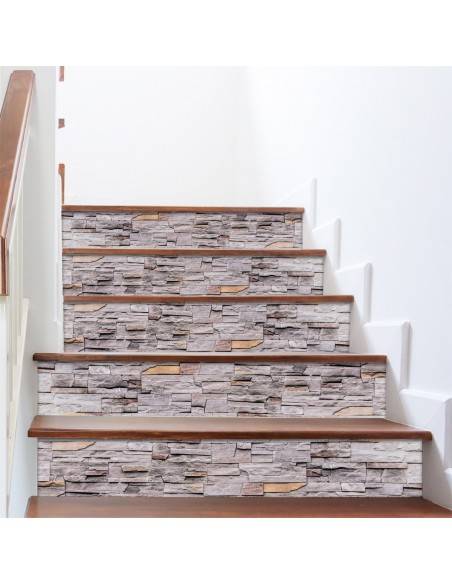 Kit 5 stickers brique de parement simili