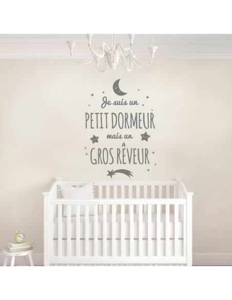 Sticker petit dormeur mais gros rêveur