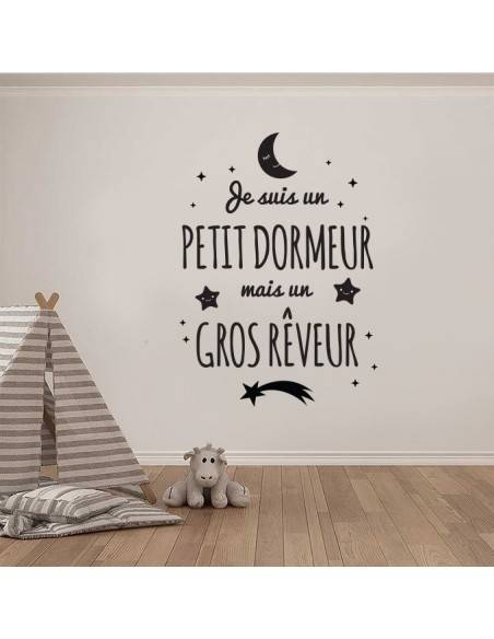 Sticker petit dormeur mais gros rêveur