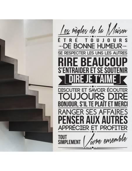 Sticker les règles de la maison