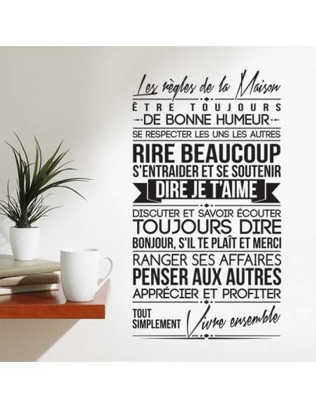 Sticker les règles de la maison