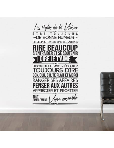 Sticker les règles de la maison